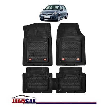 Covorase Auto TeamCar® Tip Tavita Compatibile Renault Clio II (1998-2005) Negru Material Rezistent - 221.ro