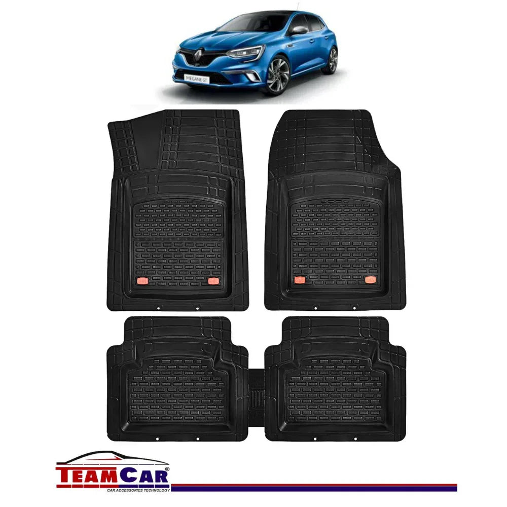 Covorase Auto TeamCar® Tip Tavita Compatibile Renault Megane IV Hatchback (2016-prezent) Negru Material Rezistent - 221.ro
