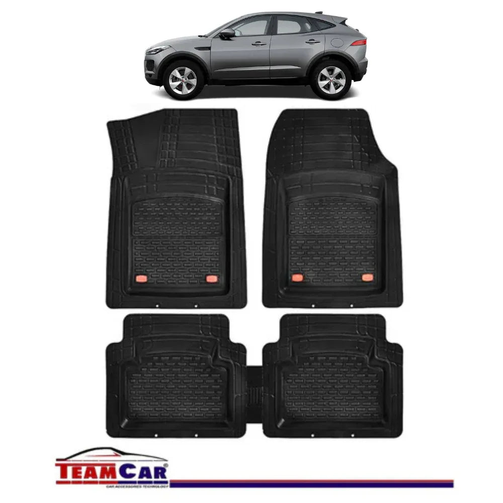 Covorase Auto TeamCar® Tip Tavita Compatibile Jaguar E-Pace I (2017+) Negru Material Rezistent - 221.ro