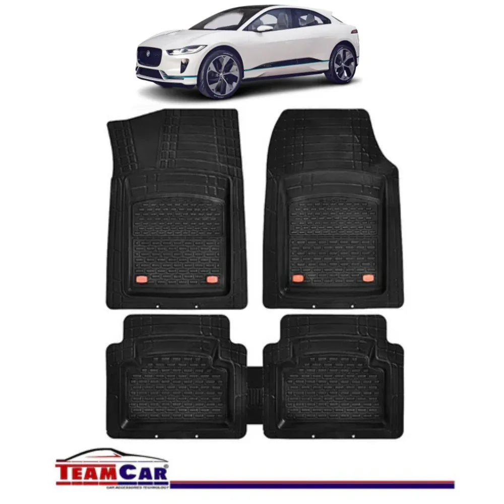 Covorase Auto TeamCar® Tip Tavita Compatibile Jaguar I-Pace I (2018+) Negru Material Rezistent - 221.ro