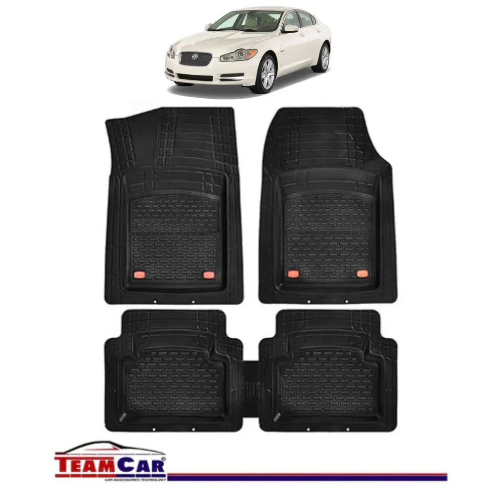 Covorase Auto TeamCar® Tip Tavita Compatibile Jaguar XF I (2007–2015) Negru Material Rezistent - 221.ro