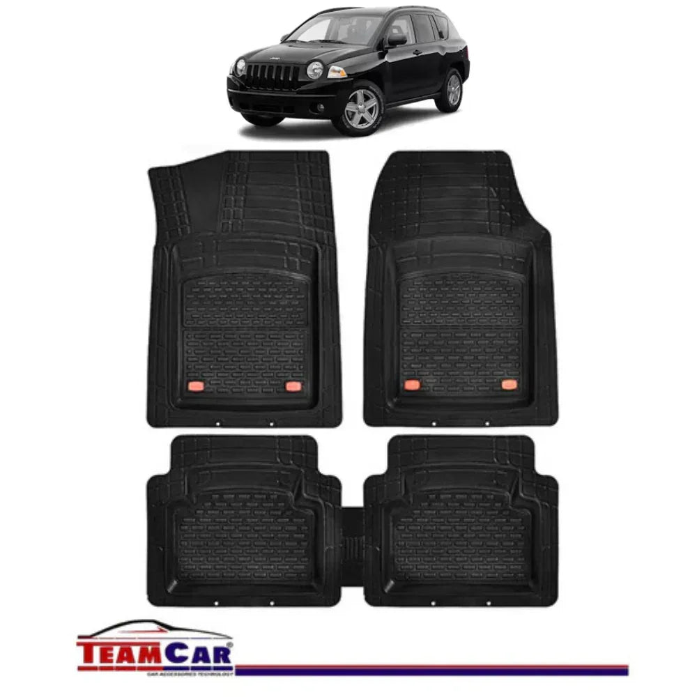 Covorase Auto TeamCar® Tip Tavita Compatibile Jeep Compass MK (2007–2016) Negru Material Rezistent - 221.ro