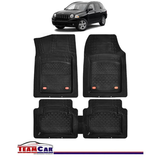 Covorase Auto TeamCar® Tip Tavita Compatibile Jeep Compass MK (2007–2016) Negru Material Rezistent - 221.ro