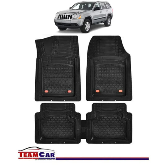 Covorase Auto TeamCar® Tip Tavita Compatibile Jeep Grand Cherokee WK (2005–2010) Negru Material Rezistent - 221.ro