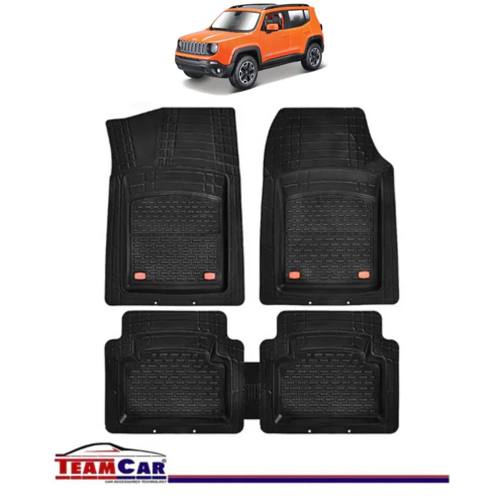Covorase Auto TeamCar® Tip Tavita Compatibile Jeep Renegade BU (2014+) Negru Material Rezistent - 221.ro