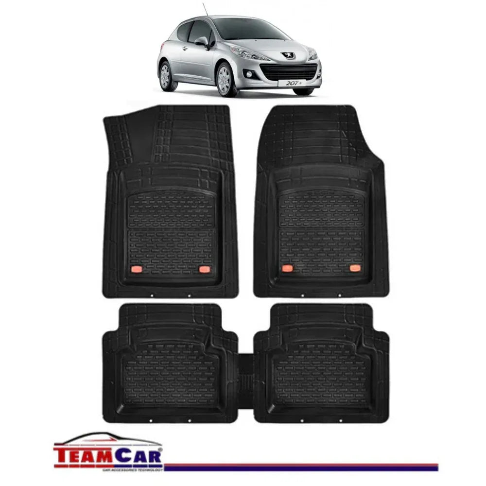 Covorase Auto Tip Tavita Compatibile Peugeot 207 Hatchback (3 usi 2006-2009)-Negru - 221.ro