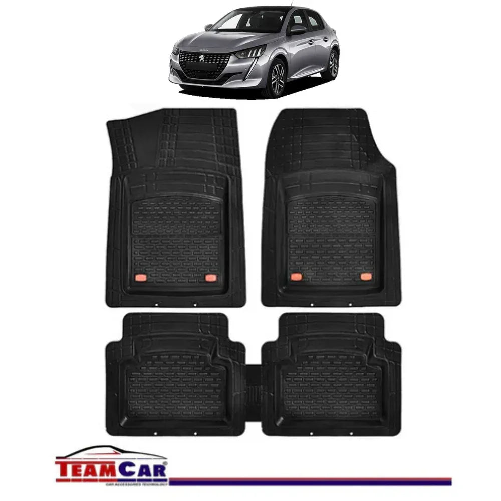 Covorase Auto Tip Tavita Compatibile Peugeot 208 (5 usi,2012-2015) Negru - 221.ro