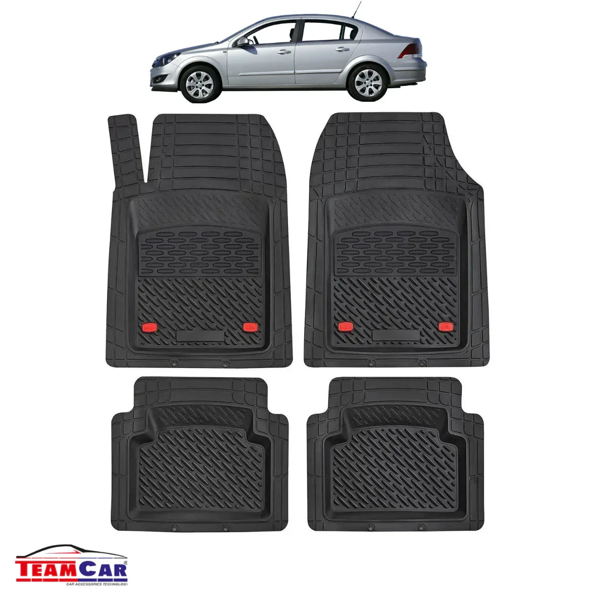 Covorase Auto TeamCar® Tip Tavita Compatibile Opel Astra H (Mk5) Sedan 4 uși (2004–2010) - 221.ro