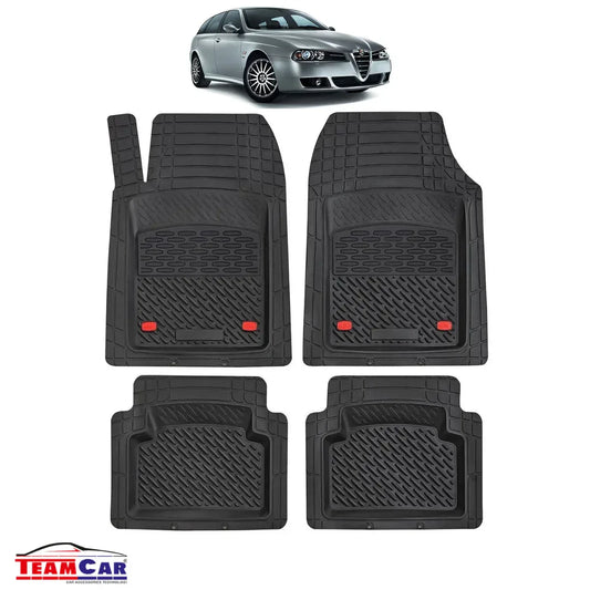 Covorase Auto TeamCar® Tip Tavita Compatibile Alfa Romeo 156 Generatia II (2003–2006) Negru Material Rezistent - 221.ro