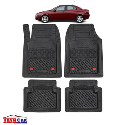Covorase Auto TeamCar® Tip Tavita Compatibile Alfa Romeo 156 Generatia I (1997–2003) Negru Material Rezistent - 221.ro