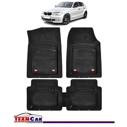 Covorase Auto TeamCar® Tip Tavita Compatibile BMW Seria 1 E81/E87 (2004–2011) Negru Material Rezistent - 221.ro