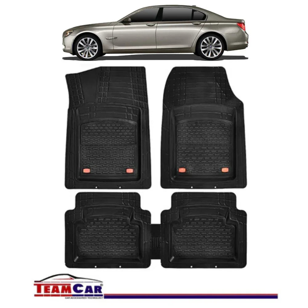 Covorase Auto TeamCar® Tip Tavita Compatibile BMW Seria 7 F01/F02 (2008–2015) Negru Material Rezistent - 221.ro