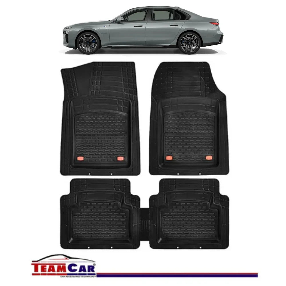 Covorase Auto TeamCar® Tip Tavita Compatibile BMW Seria 7 G70 (2022–prezent) Negru Material Rezistent - 221.ro