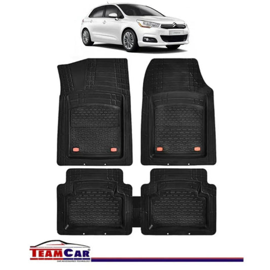 Covorase Auto TeamCar® Tip Tavita Compatibile Citroen C4 II (2010-2020) Negru Material Rezistent - 221.ro