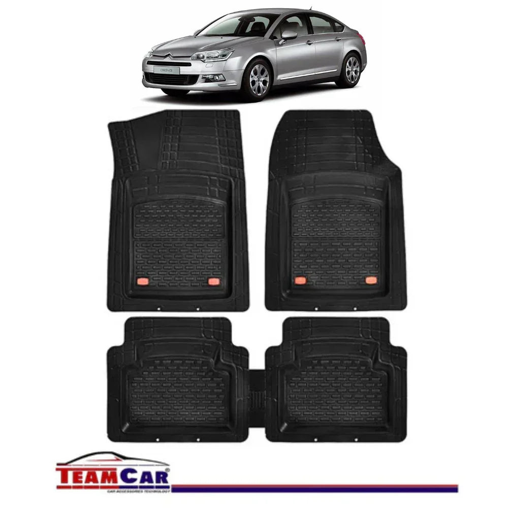 Covorase Auto TeamCar® Tip Tavita Compatibile Citroen C5 I (2001-2008) Negru Material Rezistent - 221.ro