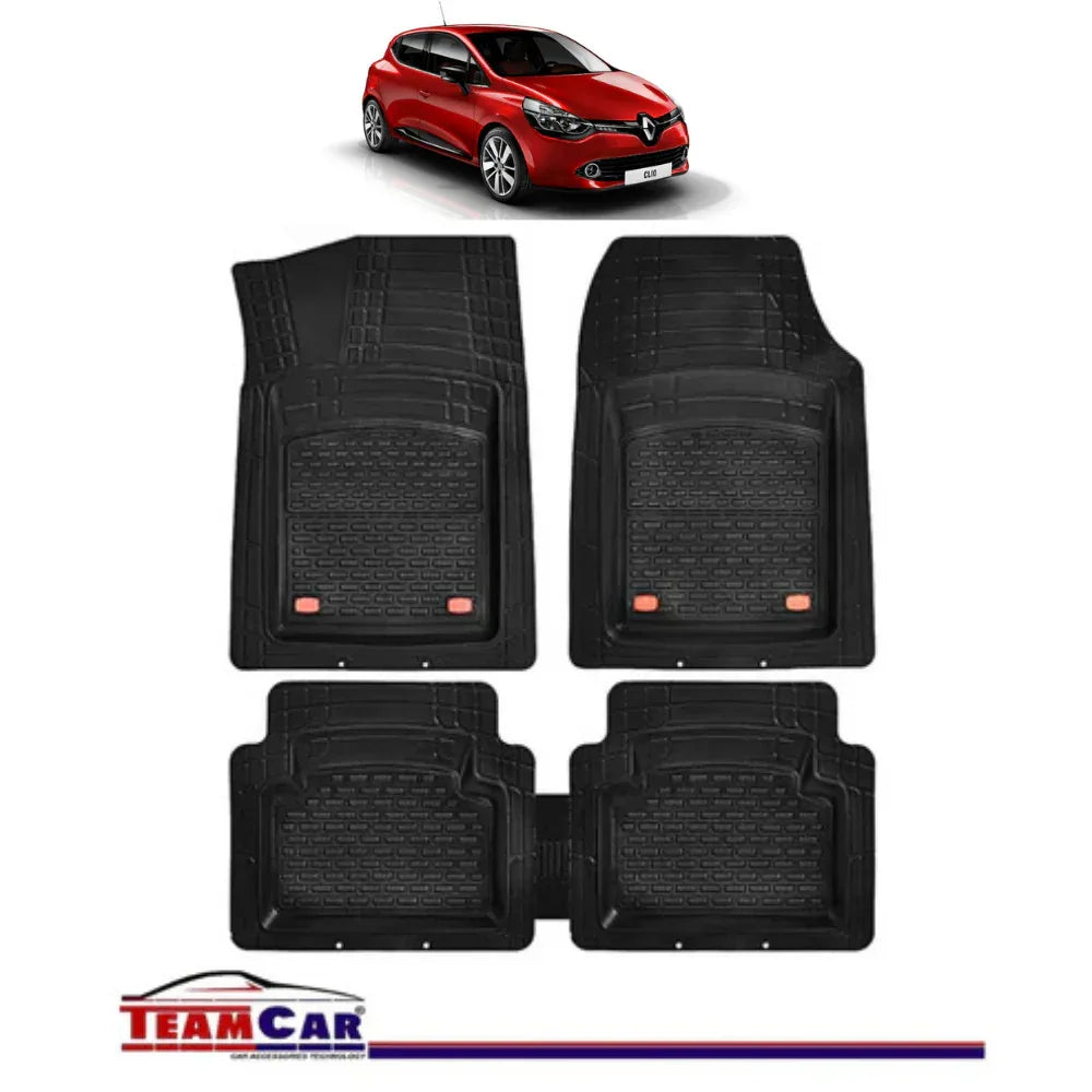 Covorase Auto TeamCar® Tip Tavita Compatibile Renault Clio IV (2012-2019) Negru Material Rezistent - 221.ro