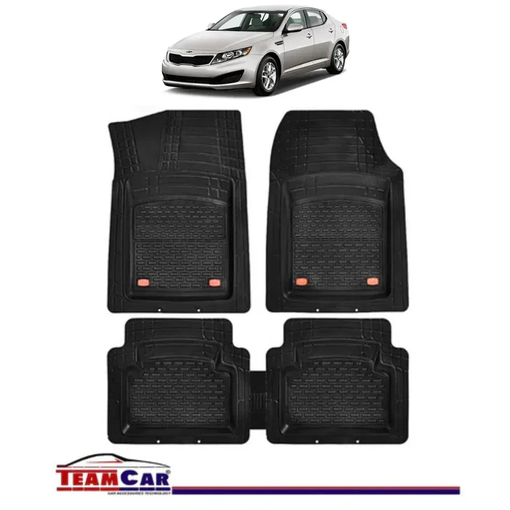 Covorase Auto TeamCar® Kia Optima TF (2010-2015) - Negru - Cauciuc Rezistent Tip Tavita - 221.ro