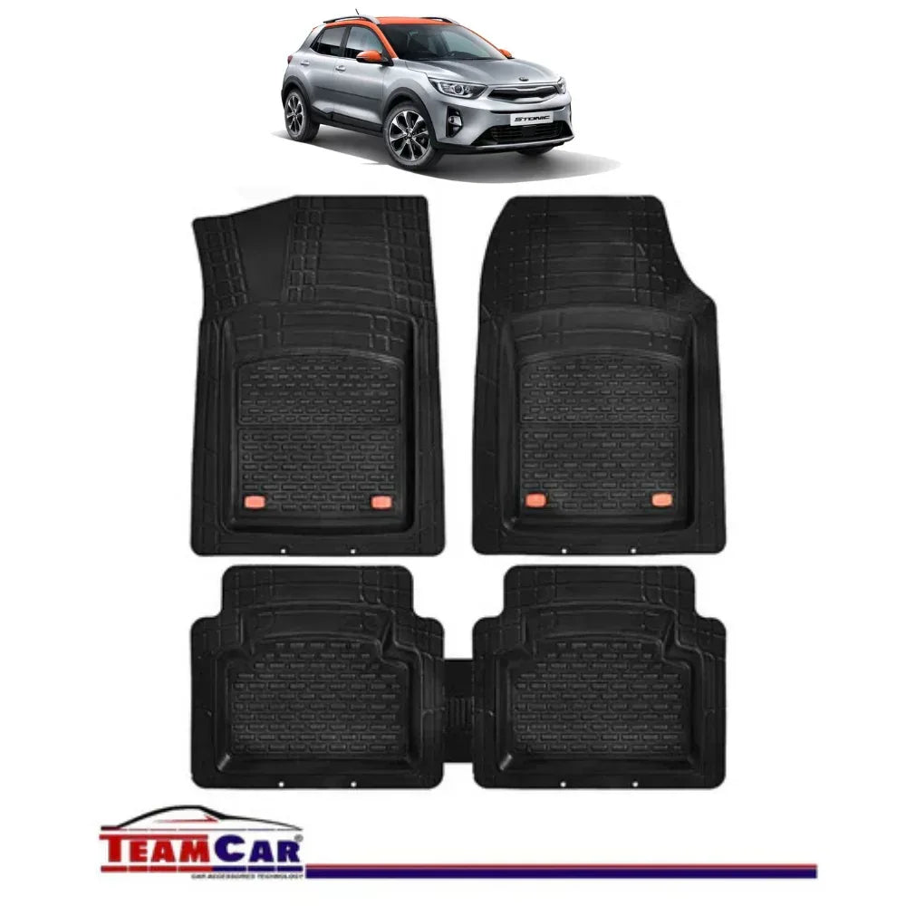 Covorase Auto TeamCar® Kia Stonic YB Crossover (2017-prezent) - Negru - Cauciuc Rezistent Tip Tavita - 221.ro