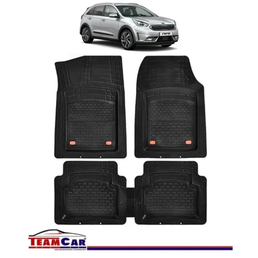 Covorase Auto TeamCar® Kia Niro DE (2016-2022) - Negru - Cauciuc Rezistent Tip Tavita - 221.ro