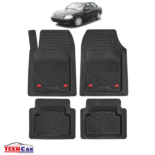 Covorase Auto TeamCar® Tip Tavita Compatibile Kia Optima Generatia I (2000–2005) Negru Material Rezistent - 221.ro