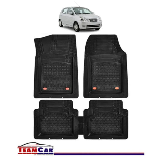 Covorase Auto TeamCar® Kia Picanto BA (2004-2011) - Negru - Cauciuc Rezistent Tip Tavita - 221.ro