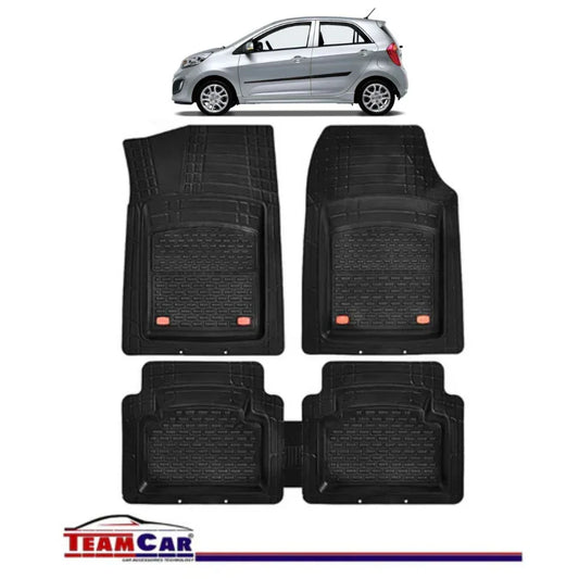 Covorase Auto TeamCar® Kia Picanto TA (2011-2017) - Negru - Cauciuc Rezistent Tip Tavita - 221.ro