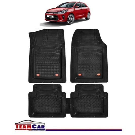 Covorase Auto TeamCar® Kia Rio YB (2017-prezent) - Negru - Cauciuc Rezistent Tip Tavita - 221.ro
