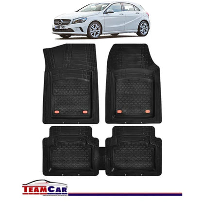 Covorase Auto TeamCar® Tip Tavita Compatibile Mercedes-Benz A-Class W176 (2012–2018) Negru Material Rezistent - 221.ro