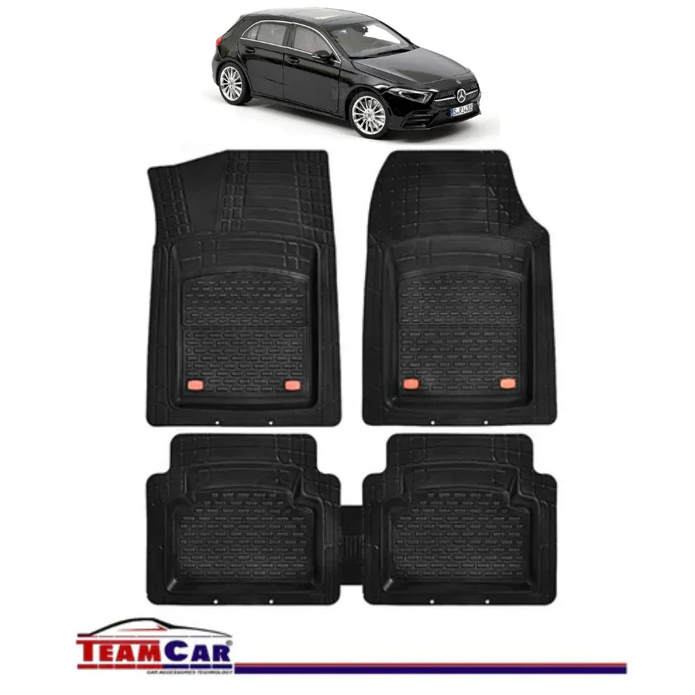 Covorase Auto TeamCar® Tip Tavita Compatibile Mercedes-Benz A-Class W177 (2018–prezent) Negru Material Rezistent - 221.ro