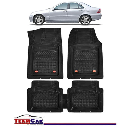 Covorase Auto TeamCar® Tip Tavita Compatibile Mercedes-Benz C-Class W203 (2000–2007) Negru Material Rezistent - 221.ro