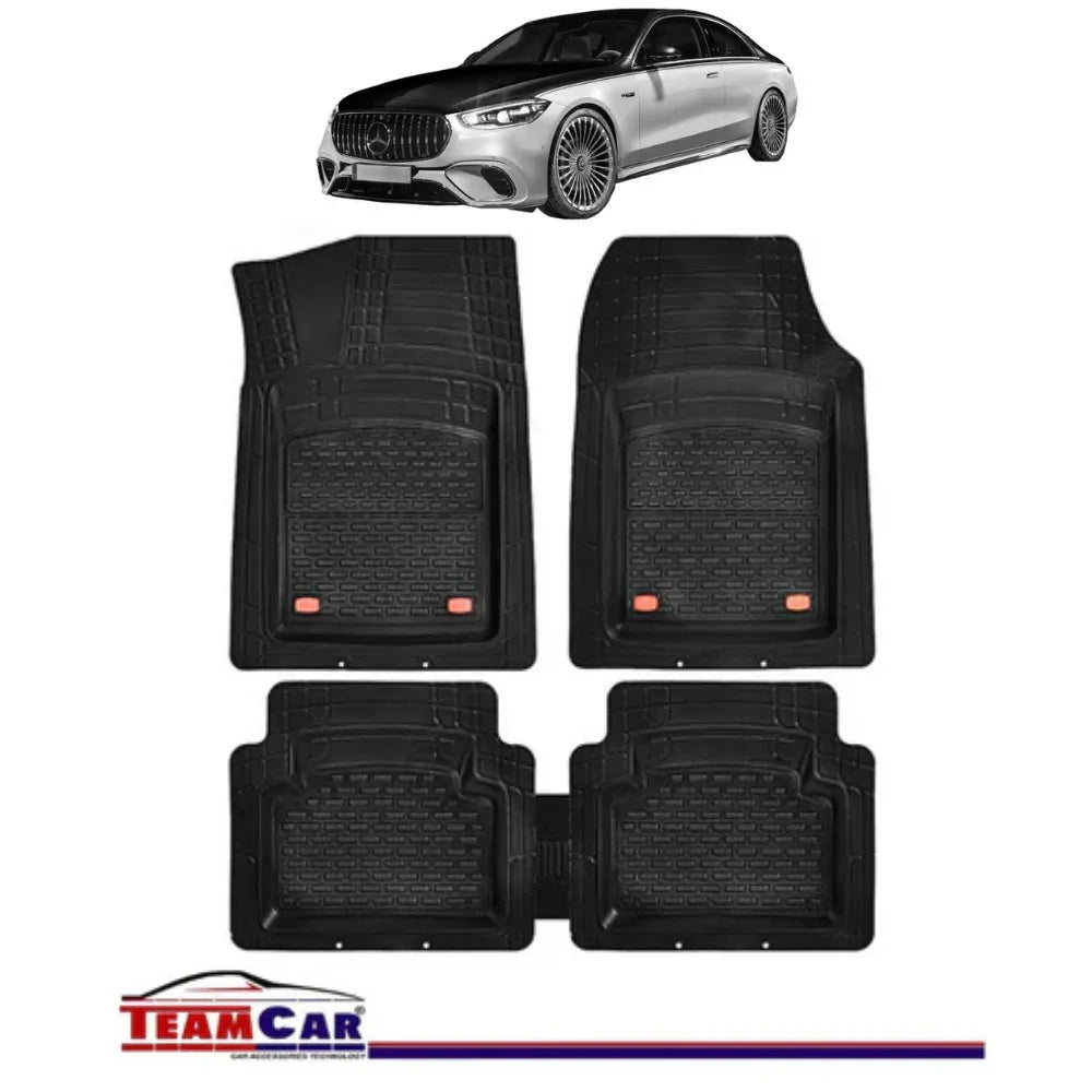 Covorase Auto TeamCar® Tip Tavita Compatibile Mercedes-Benz S-Class W223 (2020–prezent) Negru Material Rezistent - 221.ro