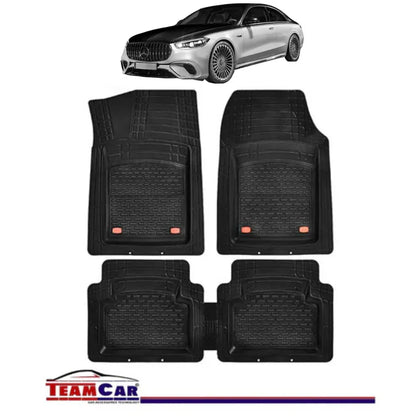 Covorase Auto TeamCar® Tip Tavita Compatibile Mercedes-Benz S-Class W223 (2020–prezent) Negru Material Rezistent - 221.ro