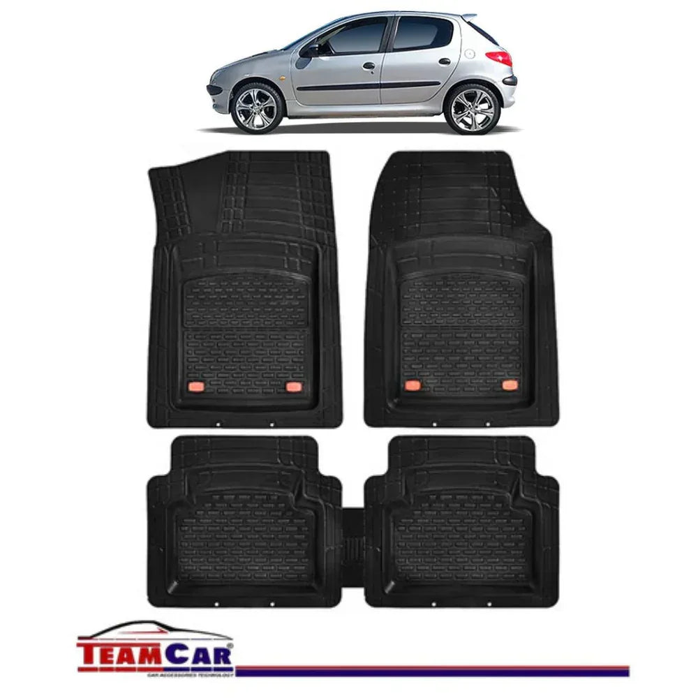 Covorase Tavita Cauciuc Compatibile Peugeot 206 Hatchback (3 usi-1998-2003) Negru - 221.ro