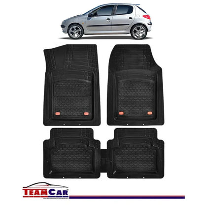 Covorase Tavita Cauciuc Compatibile Peugeot 206 Hatchback (3 usi-1998-2003) Negru - 221.ro