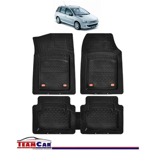 Covorase Auto TeamCar® Tip Tavita Compatibile Peugeot 206 SW (2002-2007) Negru - 221.ro