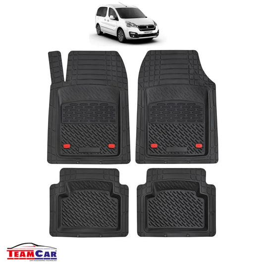 Covorase Auto TeamCar® Tip Tavita Compatibile Peugeot Partner II Tepee (2008-2018) Negru Material Rezistent - 221.ro