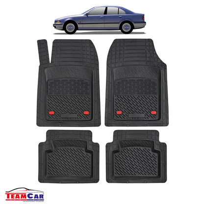 Covorase Auto TeamCar® Tip Tavita Compatibile BMW Seria 5 E39 (1995–2003) Negru Material Rezistent - 221.ro