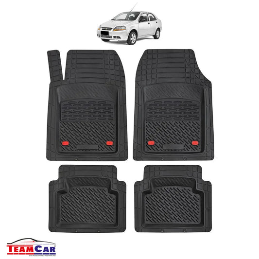 Covorase Auto TeamCar® Tip Tavita Compatibile Chevrolet Aveo T200 (2002–2007) Negru Material Rezistent - 221.ro
