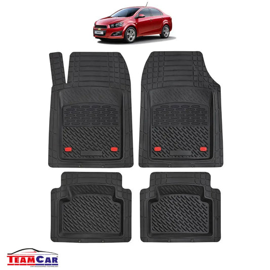 Covorase Auto TeamCar® Tip Tavita Compatibile Chevrolet Aveo T300 (2011–2020) Negru Material Rezistent - 221.ro