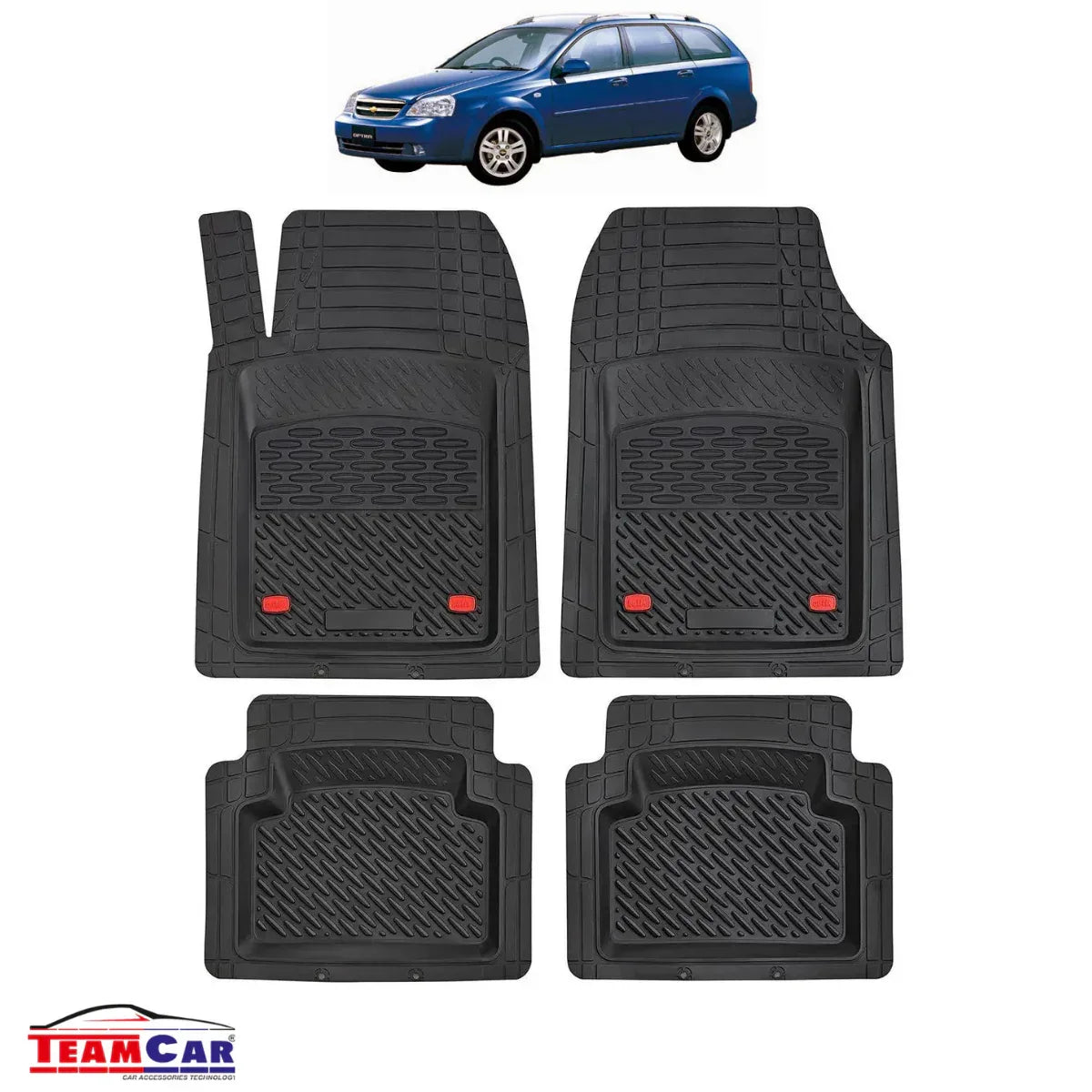 Covorase Auto TeamCar® Tip Tavita Compatibile Chevrolet Nubira J150 (2003–2010) Negru Material Rezistent - 221.ro