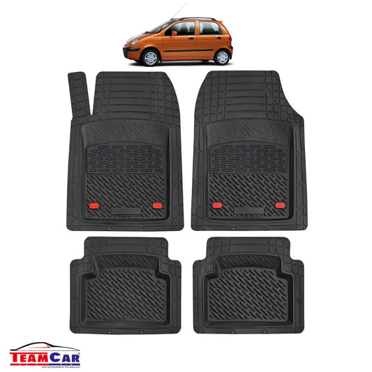 Covorase Auto TeamCar® Tip Tavita Compatibile Chevrolet Spark M100/M150 (2000–2005) Negru Material Rezistent - 221.ro