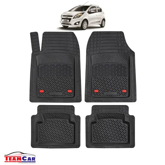 Covorase Auto TeamCar® Tip Tavita Compatibile Chevrolet Spark M300 (2010–2015) Negru Material Rezistent - 221.ro
