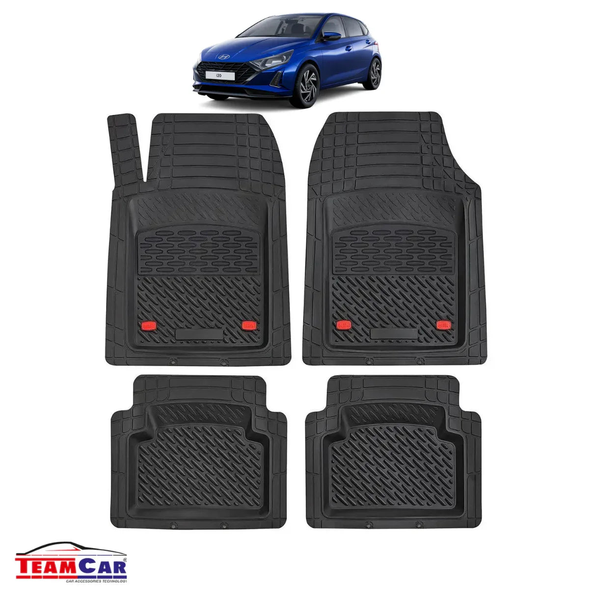 Covorase Auto TeamCar® Hyundai i20 III (2020-2024) - Cauciuc Tip Tavita - 221.ro