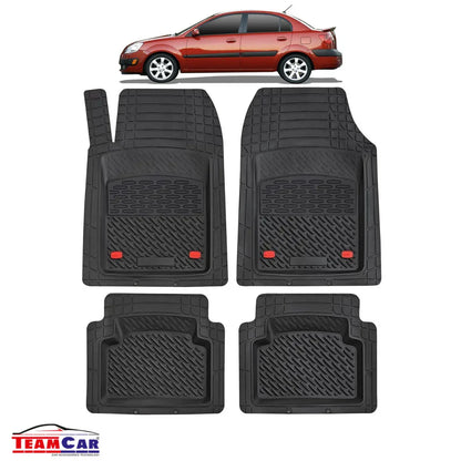 Covorase Auto TeamCar® Kia Rio JB (2005-2011) - Negru - Cauciuc Rezistent Tip Tavita - 221.ro