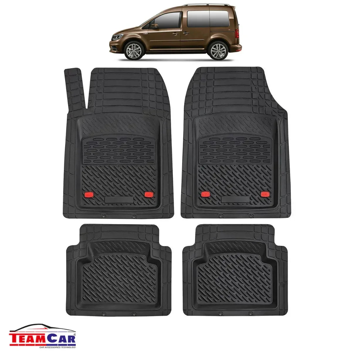 Covorase Auto TeamCar® Tip Tavita Compatibile Volkswagen Caddy 4 (SA) Van, Combi (2015–2020) - 221.ro