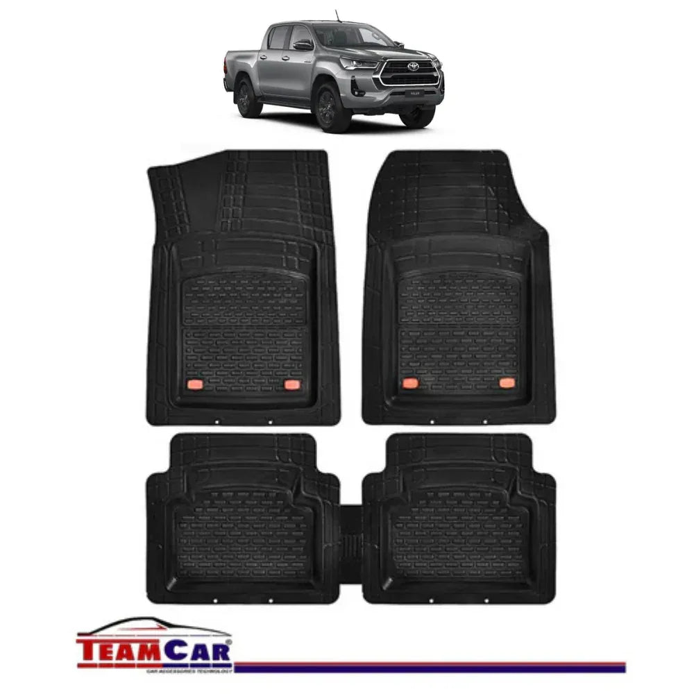 Covorase Auto TeamCar® Tip Tavita Compatibile Toyota Hilux VIII (2015+) Negru Material Rezistent - 221.ro