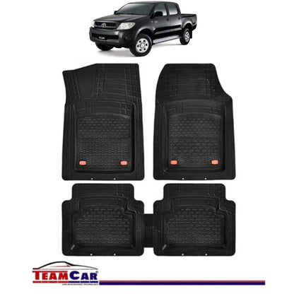 Covorase Auto TeamCar® Tip Tavita Compatibile Toyota Hilux VII (2005–2015) Negru Material Rezistent - 221.ro