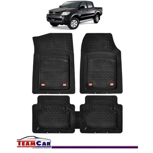 Covorase Auto TeamCar® Tip Tavita Compatibile Toyota Hilux VII (2005–2015) Negru Material Rezistent - 221.ro
