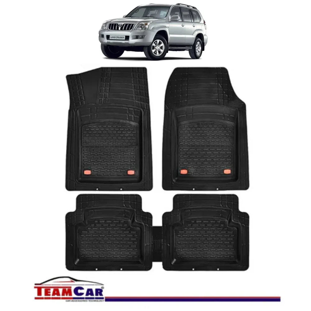 Covorase Auto TeamCar® Tip Tavita Compatibile Toyota Land Cruiser J120 (2002–2009) Negru Material Rezistent - 221.ro