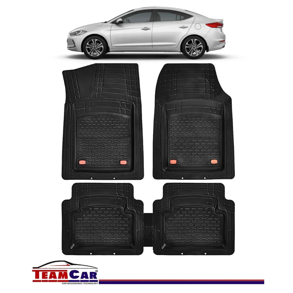Covorase Auto TeamCar® Hyundai Elantra VI (2015-2020) - Cauciuc Tip Tavita - 221.ro